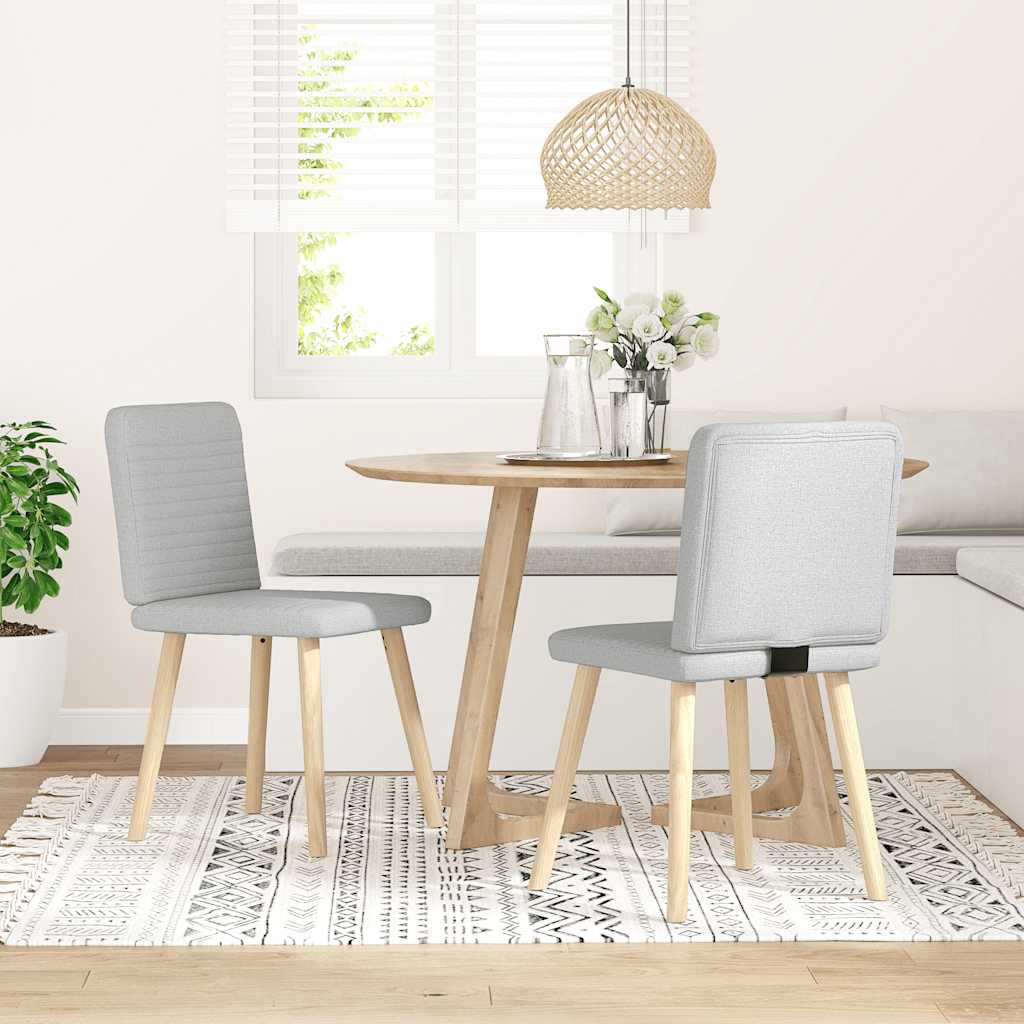 Thumbnail - vidaXL Esszimmerstühle 2 Stk. Wolkengrau Stoff