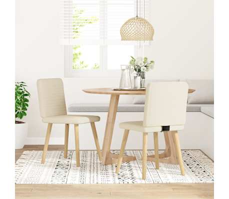 vidaXL Eetkamerstoelen 2 st linnen