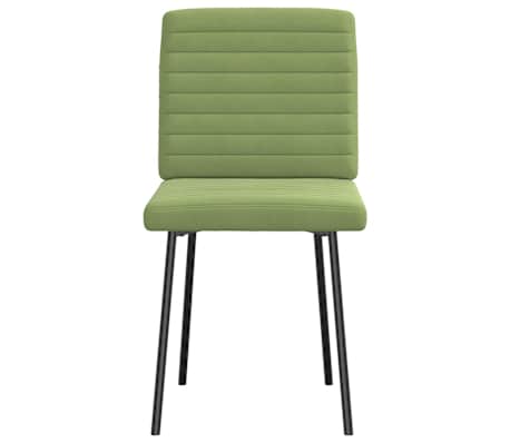 vidaXL Eetkamerstoelen 2 st fluweel lichtgroen