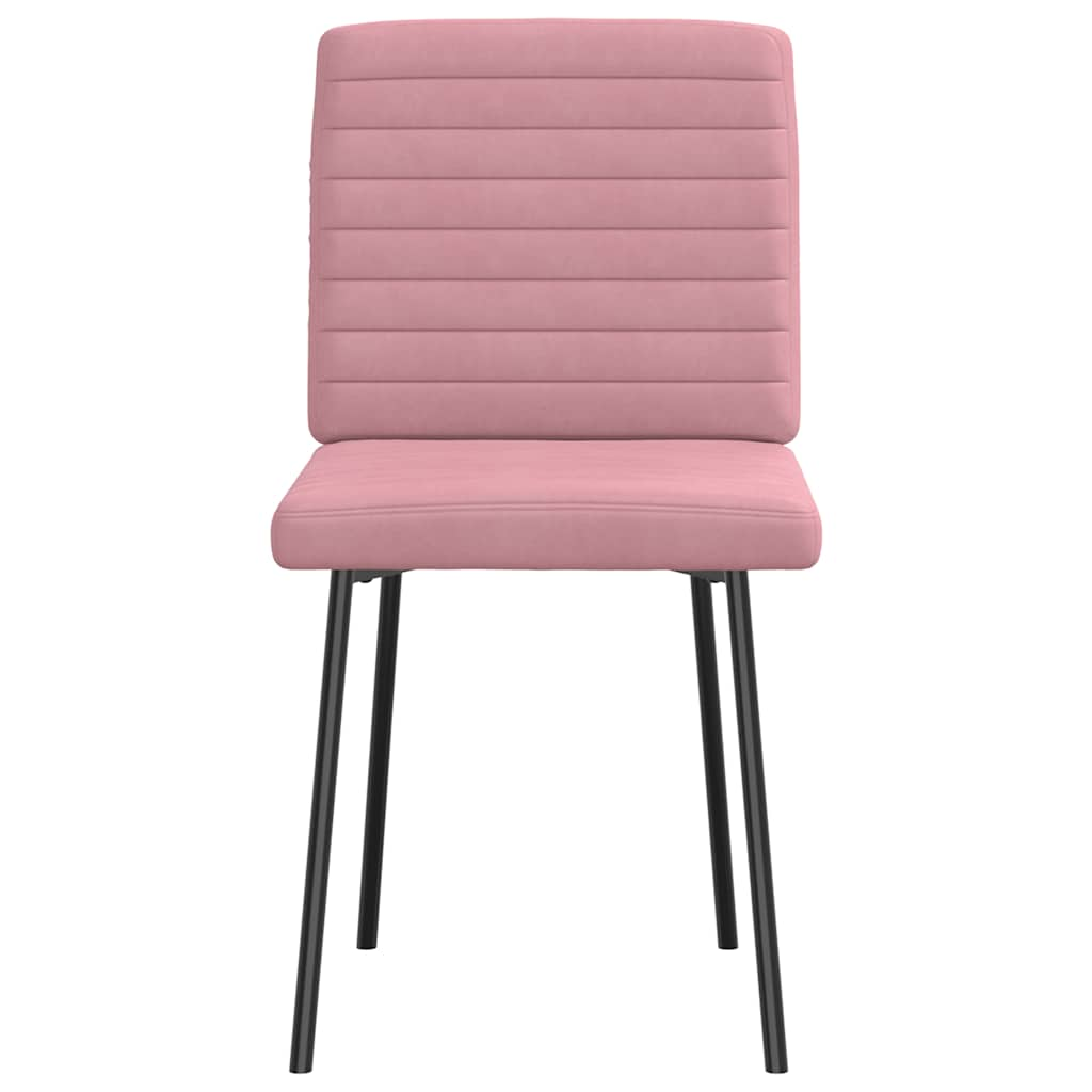 vidaXL Eetkamerstoelen 2 st fluweel roze