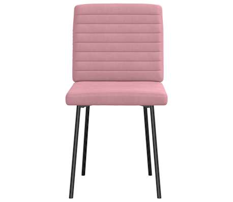 vidaXL Трапезни столове, 2 бр, розови, кадифе