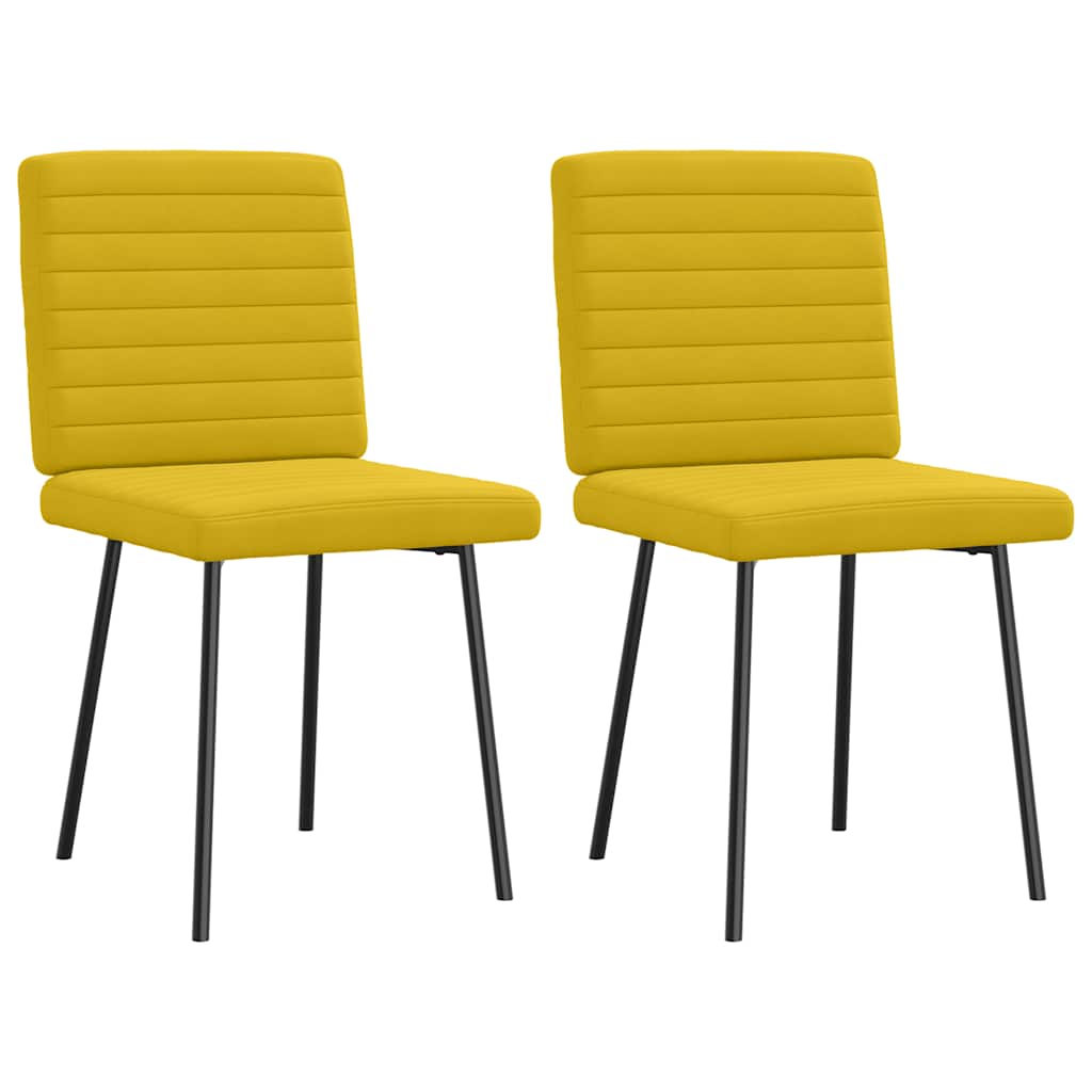 Thumbnail - vidaXL Esszimmerstühle 2 Stk. Gelb Samt