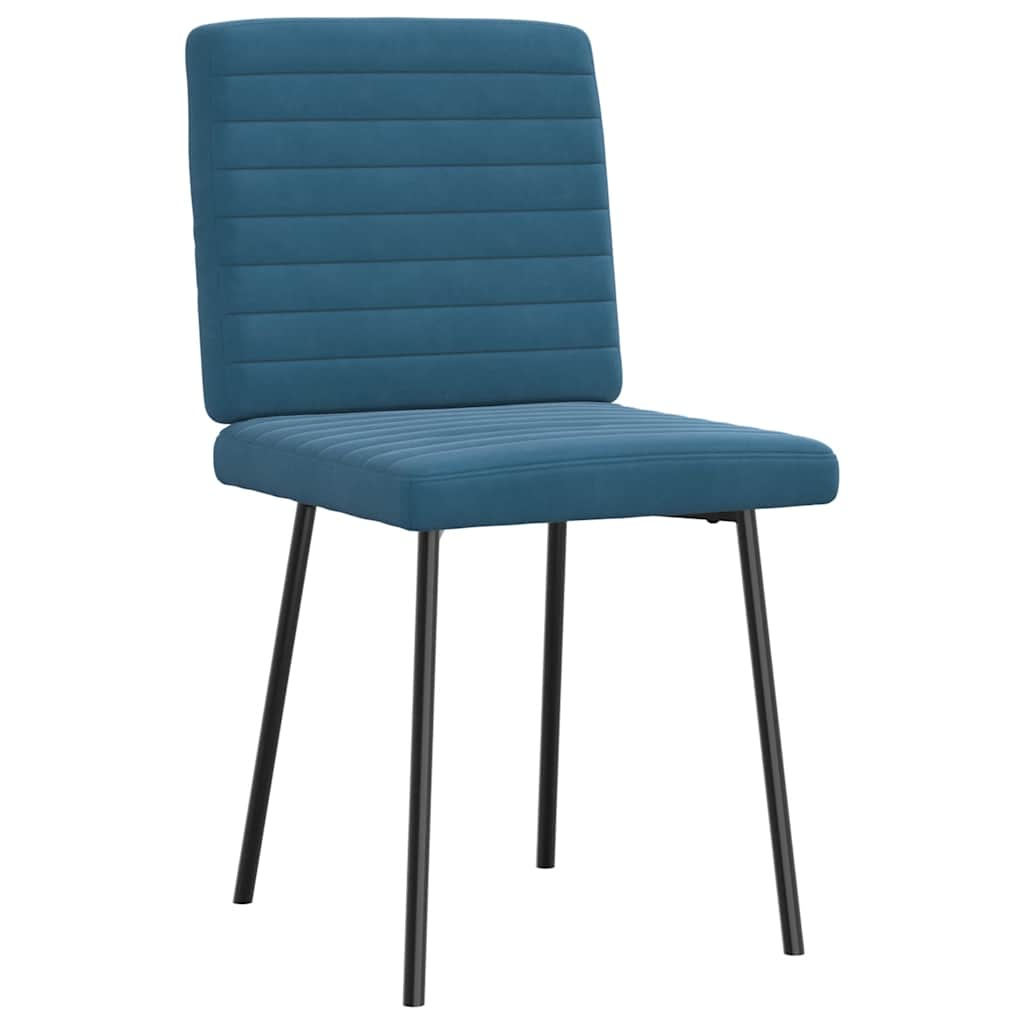 vidaXL Eetkamerstoelen 2 st fluweel blauw