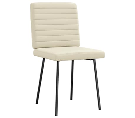 vidaXL Jed&aacute;lensk&eacute; stoličky 2 ks kr&eacute;mov&eacute; umel&aacute; koža