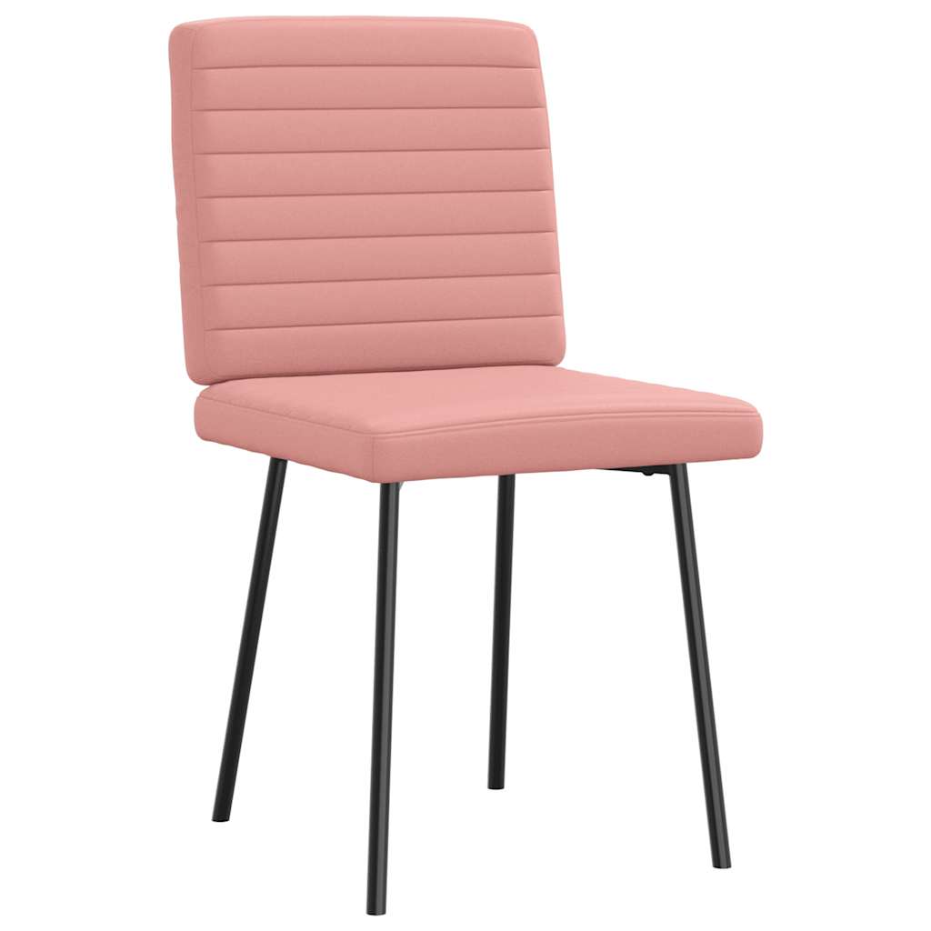 vidaXL Eetkamerstoelen 2 st imitatieleer roze