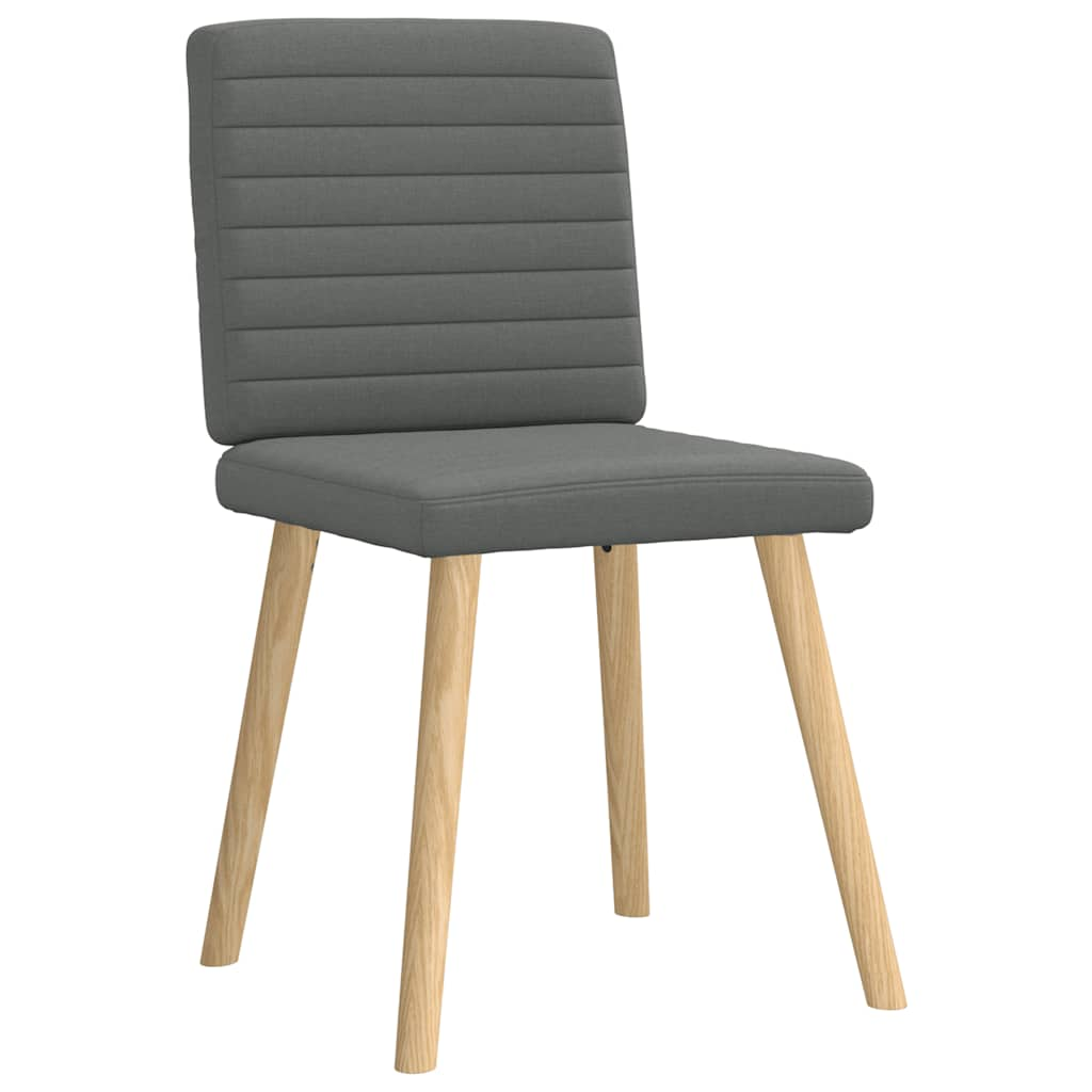 vidaXL Eetkamerstoelen 2 st stof donkergrijs