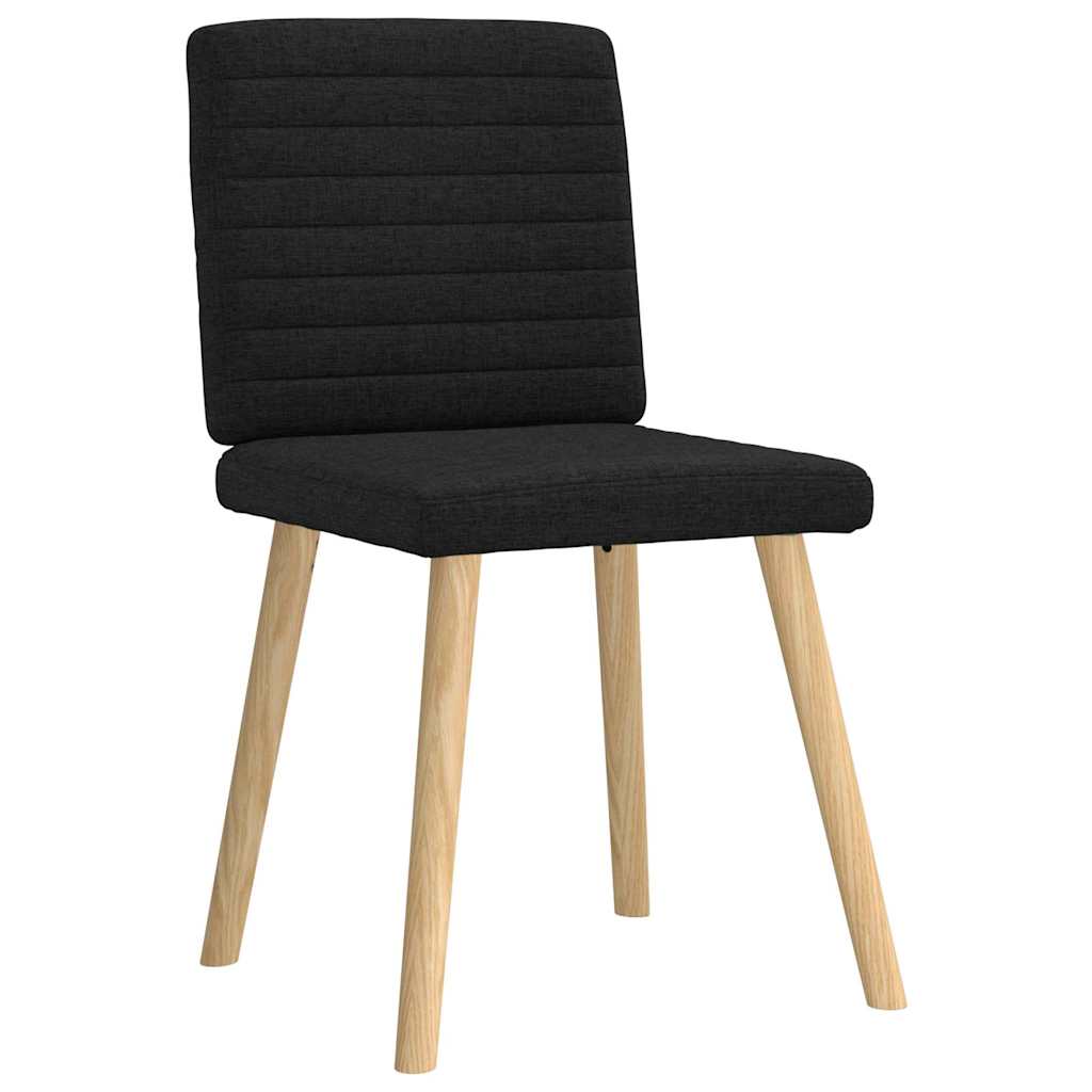 vidaXL Eetkamerstoelen 2 st stof zwart