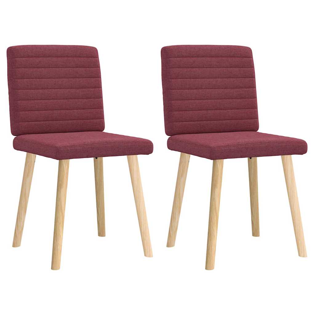 vidaXL Jídelní židle 2 ks vínové textil