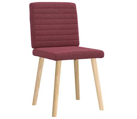 vidaXL Chaises &agrave; manger lot de 2 rouge bordeaux tissu