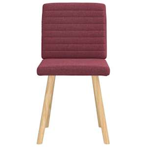 Jídelní židle 2 ks vínové textil - obrázek 4