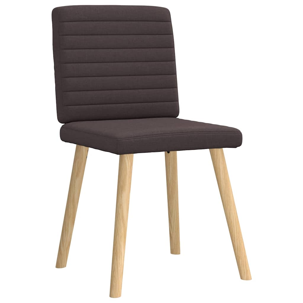 vidaXL Eetkamerstoelen 2 st stof donkerbruin