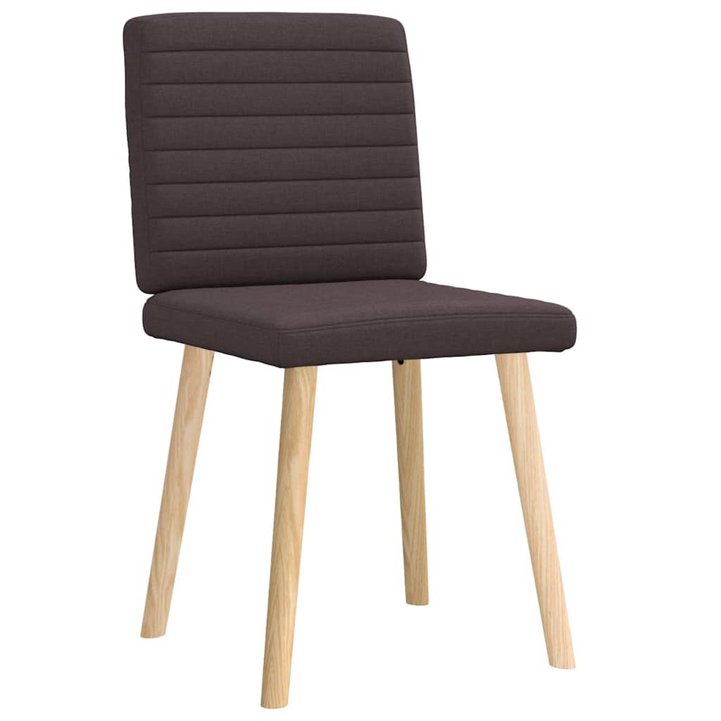 vidaXL Eetkamerstoelen 2 st stof donkerbruin afbeelding