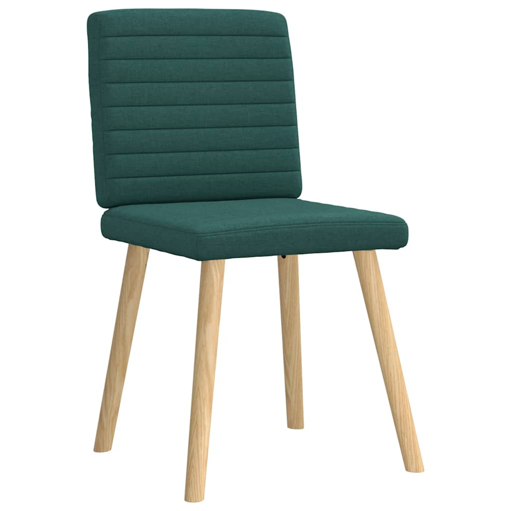 vidaXL Eetkamerstoelen 2 st stof donkergroen