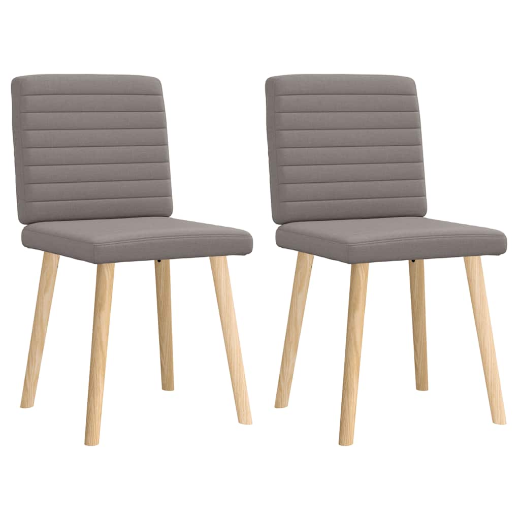 vidaXL Jídelní židle 2 ks taupe textil