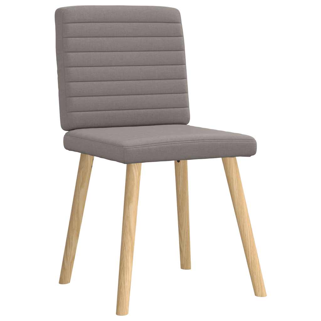 vidaXL Eetkamerstoelen draaibaar 2 st stof taupe