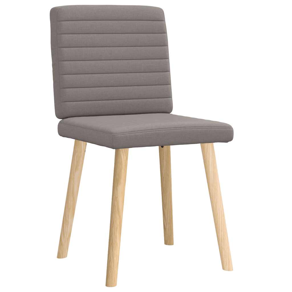 vidaXL Eetkamerstoelen draaibaar 2 st stof taupe afbeelding