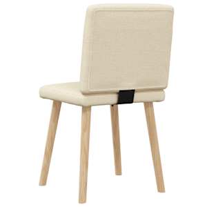 Jídelní židle 2 ks krémové textil - obrázek 6