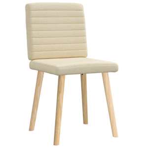 vidaXL Chaises &agrave; manger lot de 2 cr&egrave;me tissu