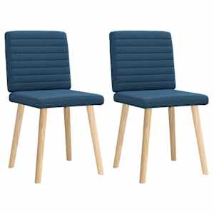 Jídelní židle 2 ks modré textil - obrázek 2