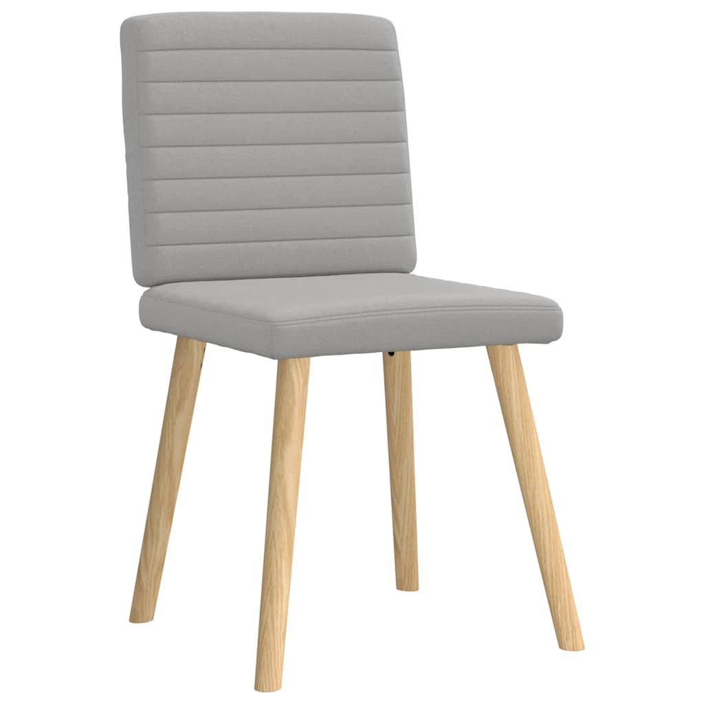 vidaXL Eetkamerstoelen 2 st stof wolk grijs