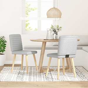 Jedilni stoli 2 kosov siva blago