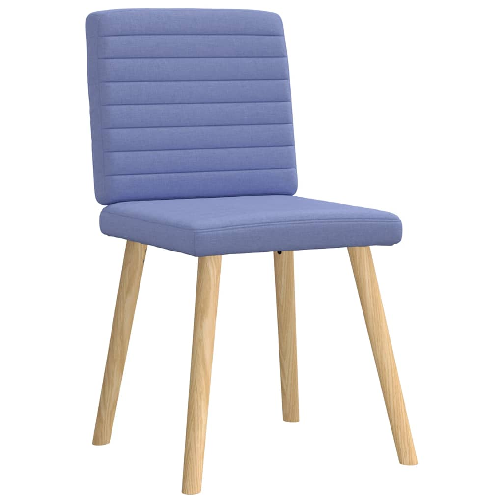 vidaXL Eetkamerstoelen 2 st stof jeansblauw