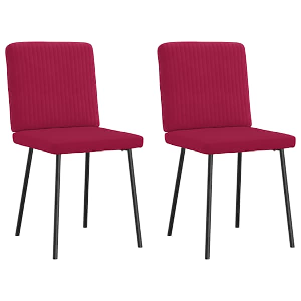 vidaXL s&ouml;&ouml;gitoolid 2 tk, veinipunane, samet