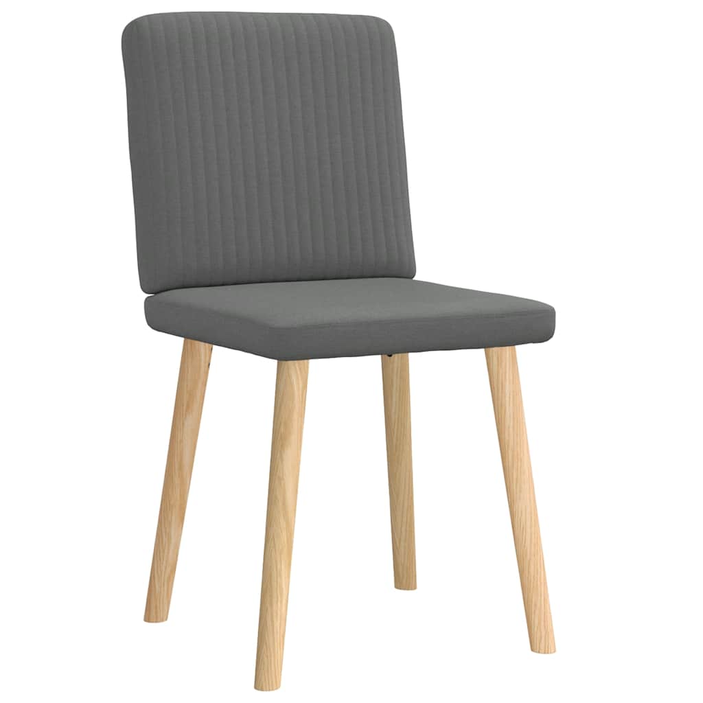 vidaXL Eetkamerstoelen 2 st stof donkergrijs afbeelding