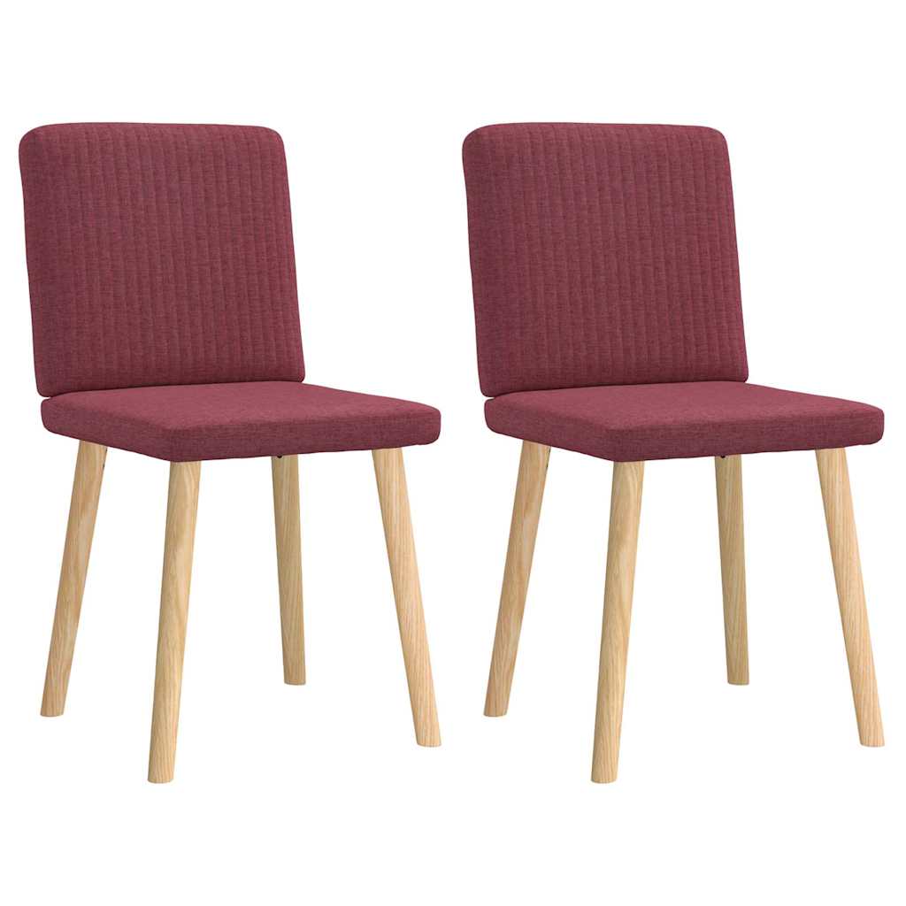 vidaXL Jídelní židle 2 ks vínové textil