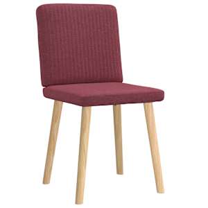 Jídelní židle 2 ks vínové textil - obrázek 3
