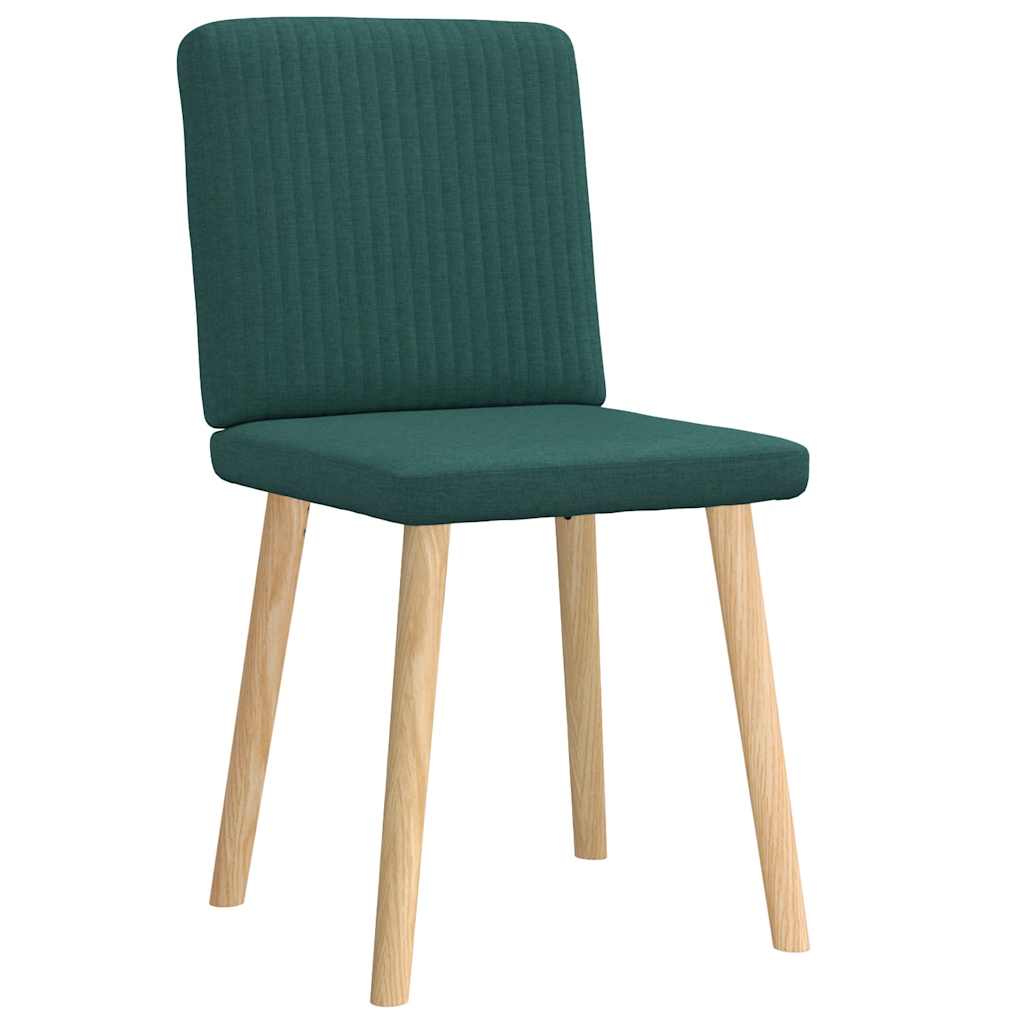 vidaXL Eetkamerstoelen 2 st stof donkergroen afbeelding
