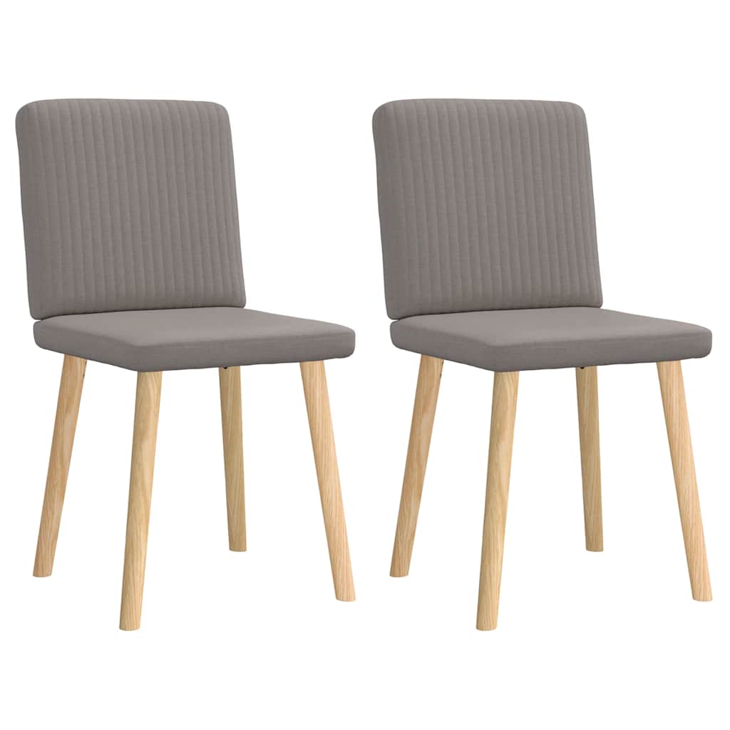 vidaXL Jídelní židle 2 ks taupe textil