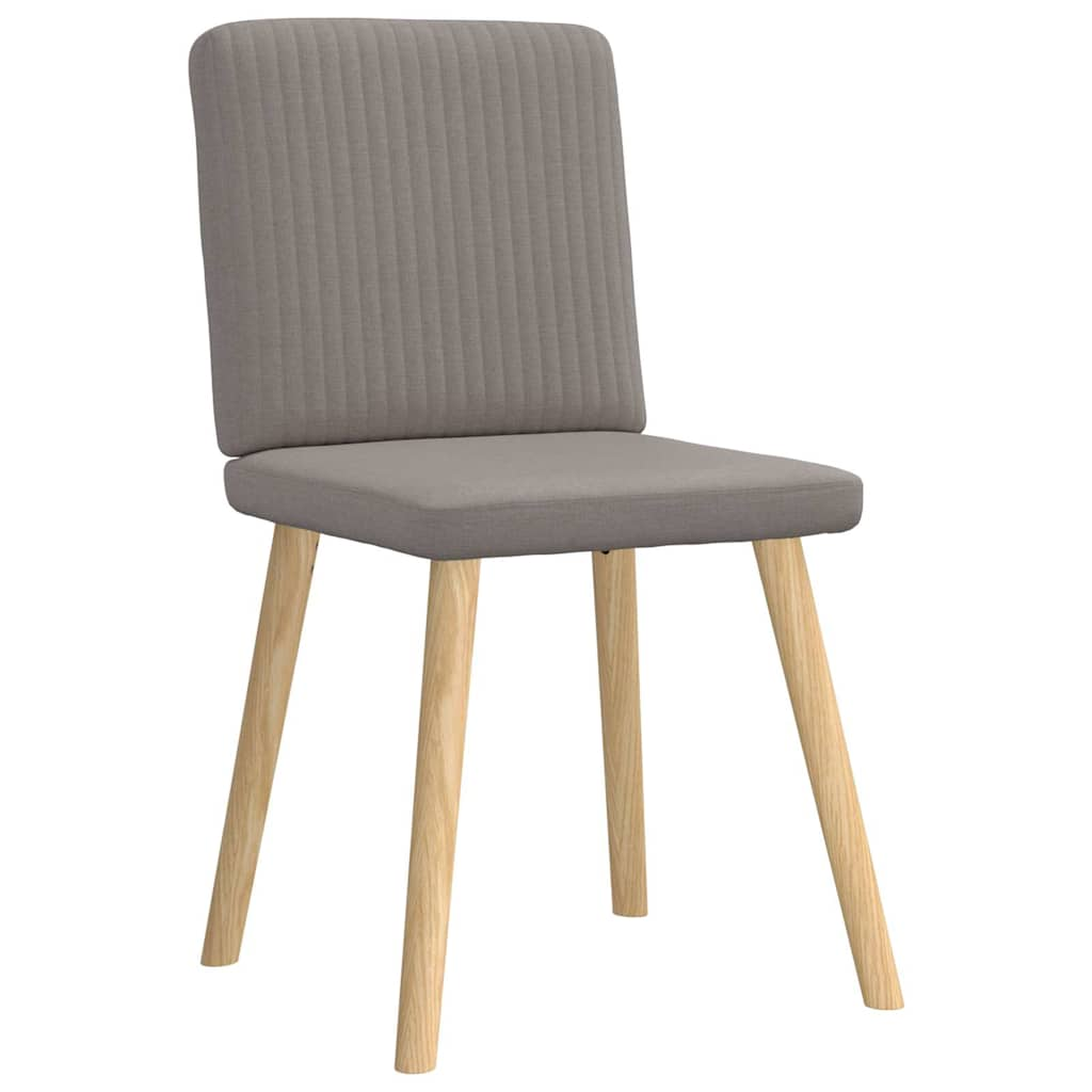 vidaXL Eetkamerstoelen draaibaar 2 st stof taupe