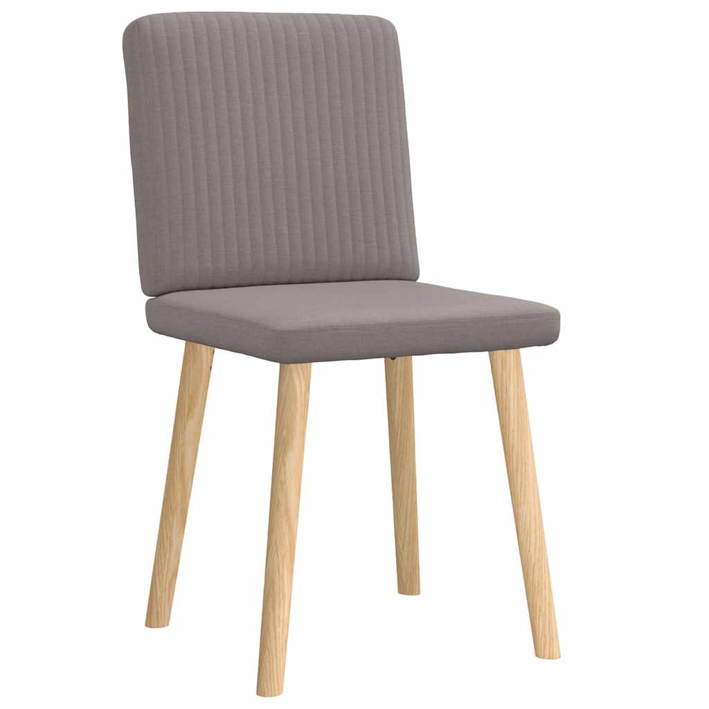 vidaXL Scaune de bucătărie, 2 buc., gri taupe, material textil