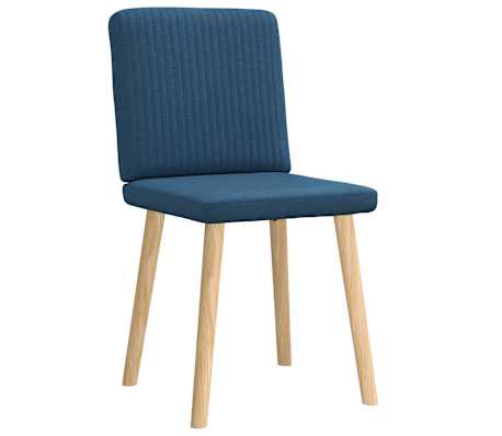 vidaXL Chaises &agrave; manger lot de 2 bleu tissu
