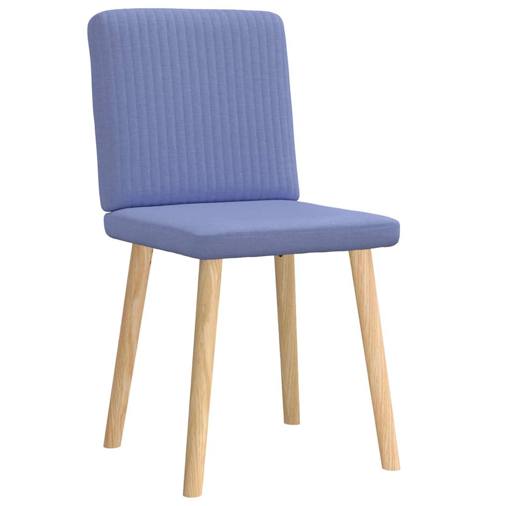 vidaXL Eetkamerstoelen 2 st stof jeansblauw afbeelding