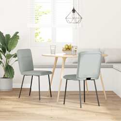 vidaXL Cadeiras de jantar 2 pcs veludo cinzento-claro