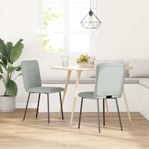 vidaXL Cadeiras de jantar 2 pcs veludo cinzento-claro