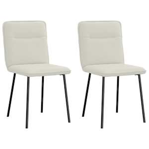 Jedilni stoli 2 kosa krem žamet