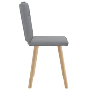 Jídelní židle 2 ks světle šedé textil - obrázek 5