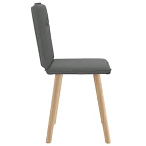 Jídelní židle 2 ks tmavě šedé textil - obrázek 5