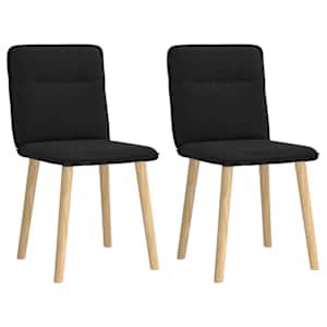 Jídelní židle 2 ks černé textil