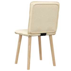 Jídelní židle 2 ks krémové textil - obrázek 6