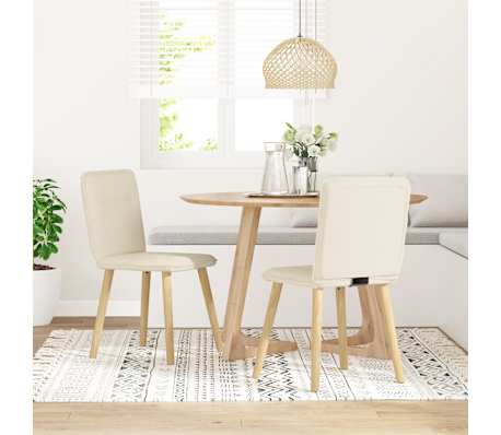 vidaXL Chaises &agrave; manger lot de 2 Lin