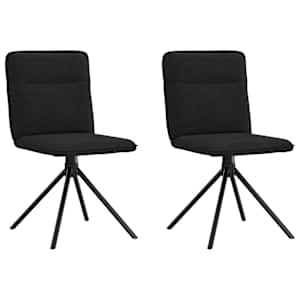 Jídelní židle 2 ks černé textil - obrázek 1