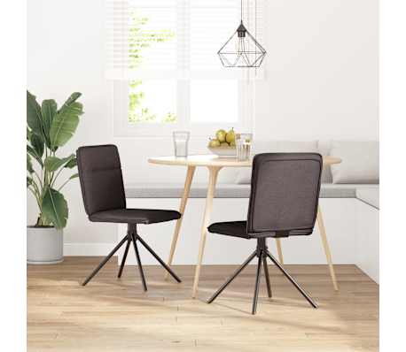 vidaXL Blagovaonske stolice od tkanine 2 kom tamnosmeđe