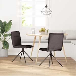 vidaXL Blagovaonske stolice od tkanine 2 kom tamnosmeđe