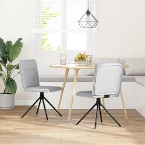 vidaXL Scaune de sufragerie 2 buc țesătură gri nor