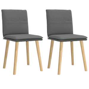 Jedilni stoli 2 kosa temno sivo blago