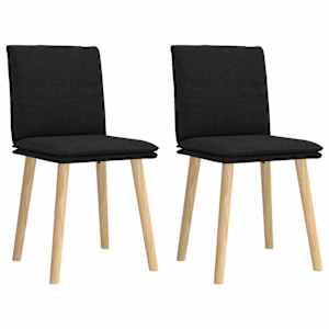 Jedilni stoli 2 kosa črno blago